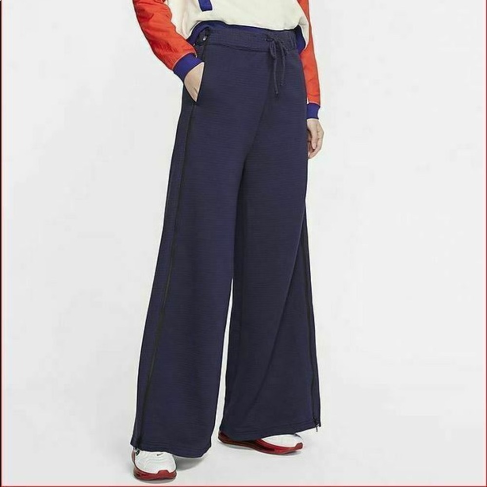 New Nike navy loose fit wide leg pants - Picture 2 of 9